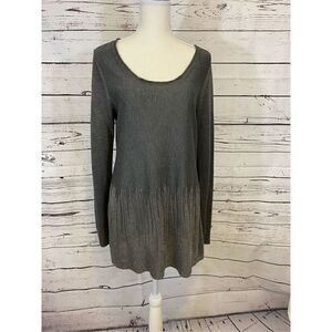 Soft surroundings gray sweater with sparkles size small￼